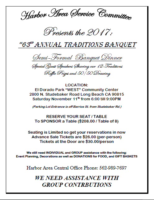 HASC 63rd Annual Traditions Banquet