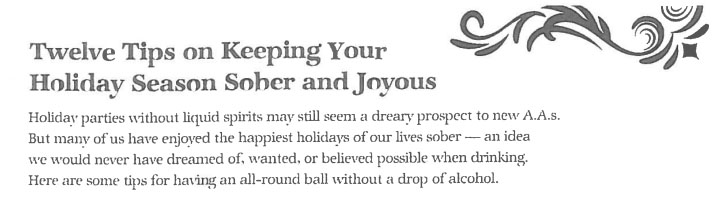 12 Tips on Having a Sober and Joyous Holiday Season