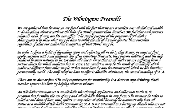 The Wilmington Preamble & Its History